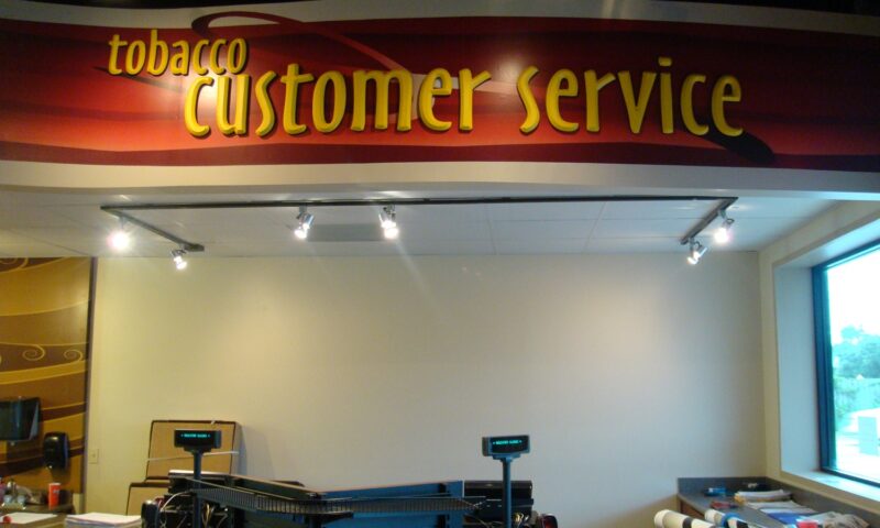 plastic lettering tabacco customer service